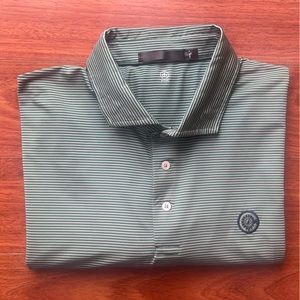 Men’s XXL‎ RLX Ralph Lauren Wicking Golf Polo Shirt 34 Green striped